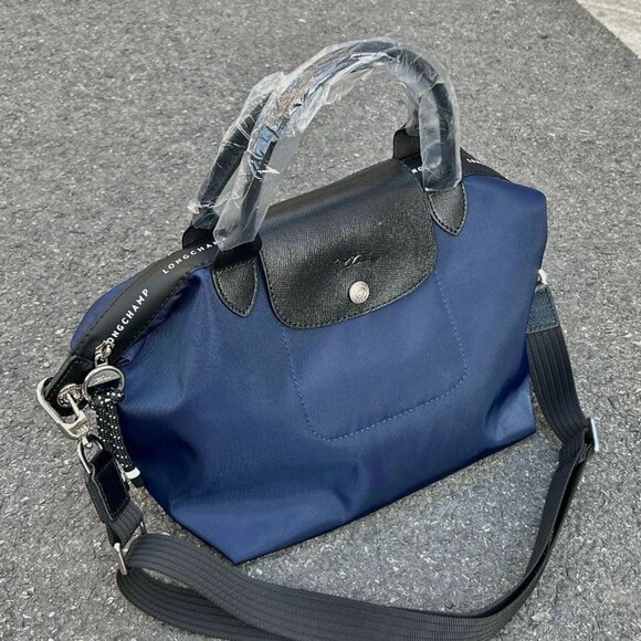 Longchamp Blue and Black Tote Bag - Picture 1 of 7